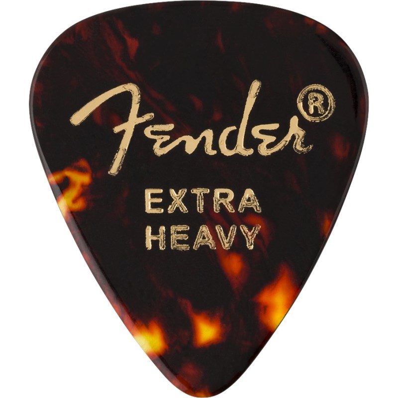 【決算売り尽くしセール】 Classic Celluloid Tortoise Shell 351 Shape (Extra Heavy/12枚セット) [1980351200] Fender USA (新品)