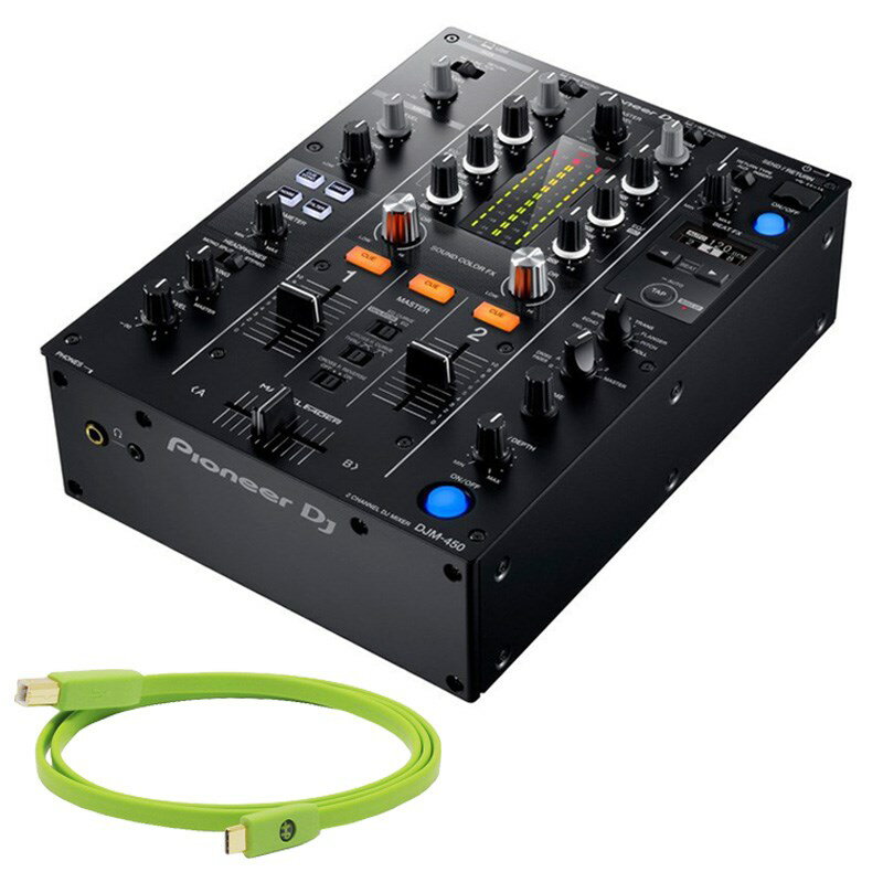 あす楽 DJM450 + OYAIDE製 高品質USBケーブルSET 【rekordbox対応 2ch DJミキサー】 Pioneer DJ (新品)