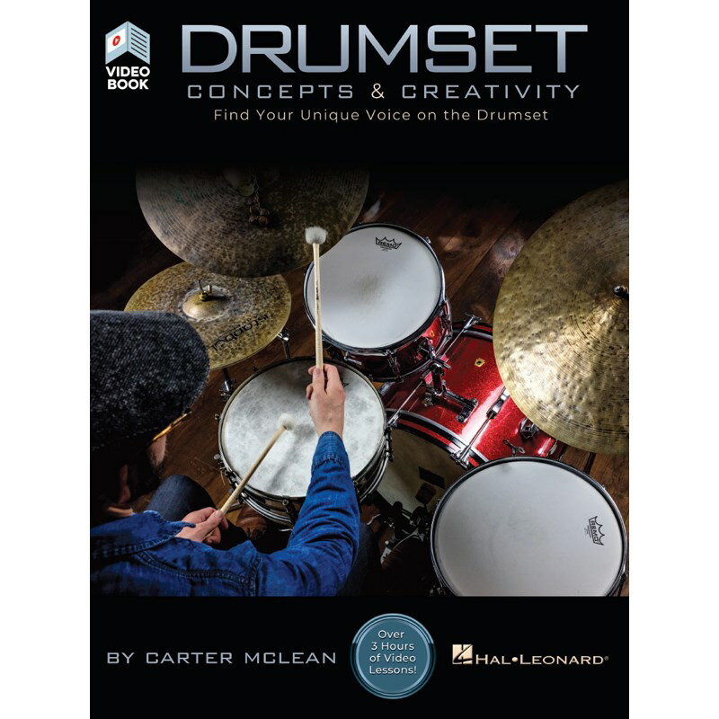 ■商品紹介「Drumset Concepts & Creativity， Carter McLean」は、あなたの創造性を拡大しながら、あなたの技術を改善するために設計された書籍/ビデオパッケージです。3時間以上の高品質なドラムセットレッスンを特徴とし、無数のコンセプト、練習のアイデア、こだわりのパターン、グルーヴ、そしてカレイドスコープを含む創造的なトレーニングをカバーしています。・Groove Construction・Phrasing & Musicality・Practice Ideas・Innovative Exercises・Improving Technique・Drum Tuning & Tips56 Pages | 3 hours of video lessons※付属の映像はダウンロード・ストリーミング配信でのご提供となります。DVD等のメディアは付属致しません。検索キーワード：イケベカテゴリ_楽器アクセサリ_書籍・メディア_ドラム・パーカッション_HUDSON MUSIC_新品 SW_HUDSON MUSIC_新品 登録日:2020/11/11 教則本