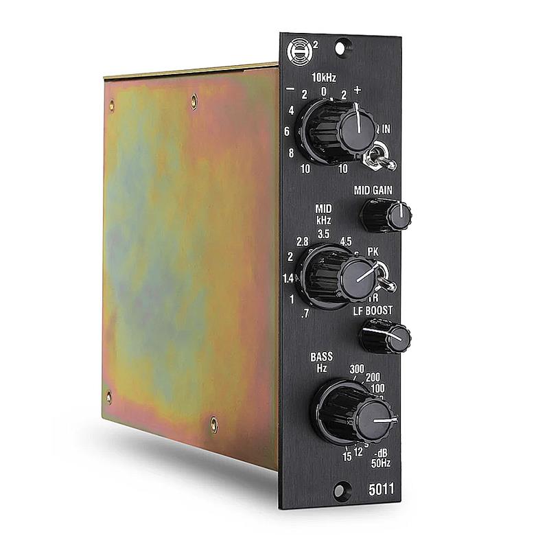 ■商品紹介時代を超えた Helios EQ、その音を500シリーズに解き放つ！・オリジナル0011由来インダクター式3バンドEQを再現・電子バランスインプット＋トランスバランスアウトプットで高品位アナログ音質・可変ミッド搭載の3バンドEQで幅広い音作り・バイパス搭載で原音との正確なA/B比較が可能 Beatles、Bowie、Hendrix、Bob Marleyの名盤を生んだHelios卓の3バンドEQ。1969年の誕生以来50台にも満たない台数しか作られず、80年代にその多くが現場から姿を消しました。H2 Audio 5011は、そのインダクターベースのEQ設計をそのままに、現代のスタジオへ届けます。 H2 Audio 5011は、0011モジュールのEQセクションを忠実に再現し、60?70年代のブリティッシュ・ロックを定義したあの力強くソウルフルなトーンを、コンパクトな500シリーズ・フォームで届けます。温かみのあるミッドレンジ、滑らかなシェルビング、そして本物のアナログフィール。ドラム、ギター、あるいはミックス全体のサウンドを磨くとき、5011はHeliosのアナログサウンドをあなたのワークフローに加えます。トラッキングにもミキシングにも対応します。 ◆正統なHelios EQ回路5011は、オリジナルの0011 Heliosモジュールと同一のインダクターベース3バンドEQ設計を採用。カスタム巻線インダクターによるLF/MFセクションが、本物のHeliosトーンを生み出します。◆バランスI/Oとアウトプットアンプ入力側はICによる電子バランス、出力側はトランス・バランスでHeliosらしい音色を乗せる設計。専用アンプ回路が本物のトーンと安定した信号伝達を実現します。◆3バンドの周波数コントロールハイ（10 kHzシェルフ、±10 dB）、ミッド（0.7?6 kHz可変ピーキング、最大+16 dB / ?17.5 dB）、ベース（60?300 Hzブースト最大+15 dB、50 Hzカット?3??15 dB）の3バンドを独立してコントロールできます。◆バイパス機能EQ処理後のシグナルと原音をEQ INスイッチひとつで即座に比較できます。トラッキングにもミキシングにも対応します。●仕様10 kHz ロータリースイッチ：高域ブースト／カットEQ IN スイッチ：EQ イン／バイパス切り替えMID kHz ロータリースイッチ：中域周波数セレクターPK／TR スイッチ：ブースト ／ カット切り替えMID GAIN ノブ：中域ゲイン調整BASS Hz ロータリースイッチ：低域周波数セレクター／カット量選択LF BOOST ノブ：低域ブースト量調整インプット：電子バランス（15 kΩ）High（10 kHz シェルビング）：±10 dB（2 dB ステップ）Mid（ピーキング）選択周波数：0.7 / 1 / 1.4 / 2 / 2.8 / 3.5 / 4.5 / 6 kHzMid ブースト最大：+16 dBMid カット最大：?17.5 dBBass ブースト周波数：60 / 100 / 200 / 300 Hz（最大 +15 dB）Bass カット（50 Hz 可変フィルター）：3 / 6 / 9 / 12 / 15 dBアウトプット：トランス・バランスアナログ入出力：標準 500 シリーズ仕様のリア・エッジコネクター電源：500 シリーズ・ラックより供給（±16 V、合計 32 V）高さ：133 mm幅：38 mm重量：1 kg検索キーワード：イケベカテゴリ_レコーディング_アウトボード_ダイナミクス・EQ系_H2 Audio_新品 SW_H2 Audio_新品 JAN:4562218736066 登録日:2026/06/05 エイチツーオーディオ