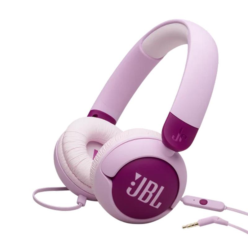 ■商品紹介商品型番：JBLJR320PUR【製品の特長】耳に安全な音量で新しい世代のお子様が音楽を楽しむことができる「JBLセーフサウンド」により、85dBを超えないサウンド設計で危険なレベルの音量からお子様の耳を守ります。お子様の成長に合わせて調整できるヘッドバンドで快適な装着感を提供。小さな手でも使いやすい丈夫で大きめのコントロールボタンを搭載しました。本体に内蔵のマイクにより、オンライン学習などにも便利です。タブレットやスマホスタンドにDIYできる製品パッケージとヘッドホンのカスタマイズも可能な同梱のステッカーなど、耳を守りながら楽しくお使いいただくことができるヘッドホンです。●JBLセーフサウンドヘッドホンから出るボリュームを85dB未満に制限することで誤操作による突然の大音量での再生や、長時間のリスニングによる難聴を予防し、子どもたちの耳を守る安全な仕様と、動画や音楽試聴のための迫力ある「JBLサウンド」を実現しました。●内蔵マイク搭載オンライン学習などの通話コミュニケーションをサポートし、快適な学習や通話環境を提供します。●お子様向けの設計丸みを帯びた本体は小さなお子様の手でも握りやすく、本体装備の操作ボタンも簡単に操作できるよう、大きめに設計。長時間移動やオンライン学習など、長時間での使用 でも快適にご使用いただけるよう前作よりヘッドパッドを7mm厚くし 、肌触りのよいソフトなイヤーパッドを使用しています。●楽しくカスタマイズタブレットやスマホスタンドにDIYできる製品パッケージとヘッドホンのカスタマイズが可能なステッカーを同梱。お好みのステッカーを貼ってオリジナルデザインのヘッドホンを作ることも可能です。●軽量コンパクト設計本体重量約117gの超軽量設計を実現。フラットに折りたたむことができるため持ち運びにも最適です。【製品の仕様】仕様一覧ドライバ（mm）32Number of Microphones1オーディオ仕様感度(dB)78再生周波数帯域20 Hz - 20 kHzインピーダンス(Ω）34サイズ重量（g）116.8高さ(センチ)6.75横(センチ)6.75イヤーカップ内径高さ（センチ）2.85イヤーカップ内径幅（センチ）2.85幅 (センチ)1.63コントロール及び接続仕様プラグ：3.5mmオーディオジャック特徴Kids' Headphone有オンイヤー有内蔵マイク有ハンズフリーコール有■同梱物JBL Junior 320ヘッドホン×1ステッカーシート×1※ご購入いただいた製品を長く安心してご利用いただくため、 JBL国内サイトでの製品登録（無料）をおすすめしています。※詳細な製品仕様はメーカーサイトをご確認お願い致します。※ご使用前にご利用環境や動作状況などを予めご確認の上、ご購入をお願い致します。※商品の仕様、価格並びに付属品などは予告なく変更することがあります。#ジェービーエル #ジェイビーエル検索キーワード：イケベカテゴリ_レコーディング_ヘッドフォン・イヤフォン_ヘッドフォン_JBL_新品 SW_JBL_新品 JAN:4968929222971 登録日:2026/06/05 ジェービーエル