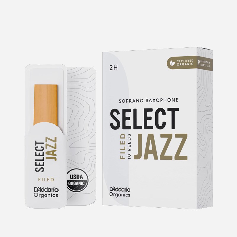 ■商品紹介// D'Addario Woodwinds Select Jazz FILED Cut for Soprano Sax //-----USDAオーガニック認証(※)に伴い、「パッケージ・デザイン」「紙製リード・ホルダー入（個別密封包装）」「リードに記される印字の位置」が変更となりました。リードに関しましては以前のものより変更はございません。※USDAオーガニック認証：アメリカ農務省（United States Department of Agriculture）によるオーガニック認証制度。製品の栽培・加工・取り扱いについて厳しいオーガニックの基準が設けられており、その基準を満たしたものだけがUSDAオーガニック認証マークの表示や「オーガニック」とうたって販売することを許可されています。-----柔らかさとパワーを併せ持ったリードです。レスポンスが良く、柔軟性に優れているのでニュアンス付けがし易く、ジャズをはじめに様々なジャンルの方に愛用されています。ちょっと雑みのある音色と、柔らかさの真ん中に芯があり、明るさとダークさを兼ね備えたサウンドが得られます。各強度がソフト／ミディアム／ハードと3段階に分かれているので、好みに合わせてより細かく選ぶことができます。ジャズ・ポップスなどの方にお勧めです。■仕様詳細■硬さ　・2HARD(2ハード)　※バリエーション：2S / 2M / 2H / 3S / 3M / 3H / 4S / 4M / 4H■FILED：フレンチカット■10枚入り検索キーワード：イケベカテゴリ_管楽器・吹奏楽器_サックス用アクセサリ_リード_D'Addario Woodwinds (RICO)_サックス用リード_新品 SW_D'Addario Woodwinds (RICO)_新品 JAN:0046716588456 登録日:2023/10/23 ダダリオウッドウィンズ リード サックス