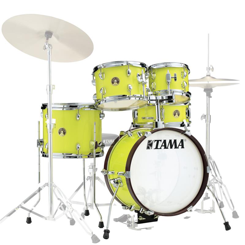 ■商品紹介＜Club-JAM Kit with Double Tom Configuration＞持ち運びやすさと本格的なドラムサウンドを両立させた小口径のコンパクト・ドラムキットClub-JAM Kitに限定モデルが登場。レギュラーモデルにはないツータム仕様を採り入れ、ジャンルを問わず多様なプレイスタイルに対応します。また、各ドラムがバランスよくサイズダウンされている点もポイント。一般的な22''口径の5点ドラムセットをそのまま小さくしたかのようなサイズ感で、カフェや小さめのライブバーなど大音量が出せない環境でも、普段と同じセッティングで演奏できます。扱いやすいサイズ感とセット内容で、幅広いユーザーが気軽に楽しめる小口径ドラムキットです。◆Features- All Poplar Shell: 8mm 9ply強いアタックと温かいサウンドを兼ね備えたトーンが魅力のポプラシェルを採用しています。- Double Tom Holder一般的な22''口径の5点ドラムセットをそのまま小さくしたかのようにバランスよくサイズダウンされた、ダブルタムのセットアップです。- Bass Drum Wood Hoopビンテージ感あふれるフィニッシュのウッドフープも魅力です。- Bass Drum Lifterバスドラムにはリフターを装備することで、小口径でもバスドラムの中央付近をヒットでき、豊かな低音を引き出します。また、リフターを上下にスライドすることができますので、高さを微調整することも可能です。＜セット内容＞・16''×10'' Bass Drum・8''×6'' Tom Tom・10''×7'' Tom Tom・12''×10'' Floor Tom・12''×5'' Snare Drum・Double Tom Holder (パイプ径 : 22.2mm)＜フィニッシュ＞フルオレセント・イエロー・ミスト (FYM)※本商品はシェルキットのみでの販売となります。タムホルダーを除き、画像のハードウェア類、シンバルは付属しません。※セットに使われているドラムの単品販売はございません。検索キーワード：イケベカテゴリ_ドラム_ドラムセット_TAMA_新品 SW_TAMA_新品 JAN:4549763377616 登録日:2026/01/09 ドラムセット ドラムキット タマ