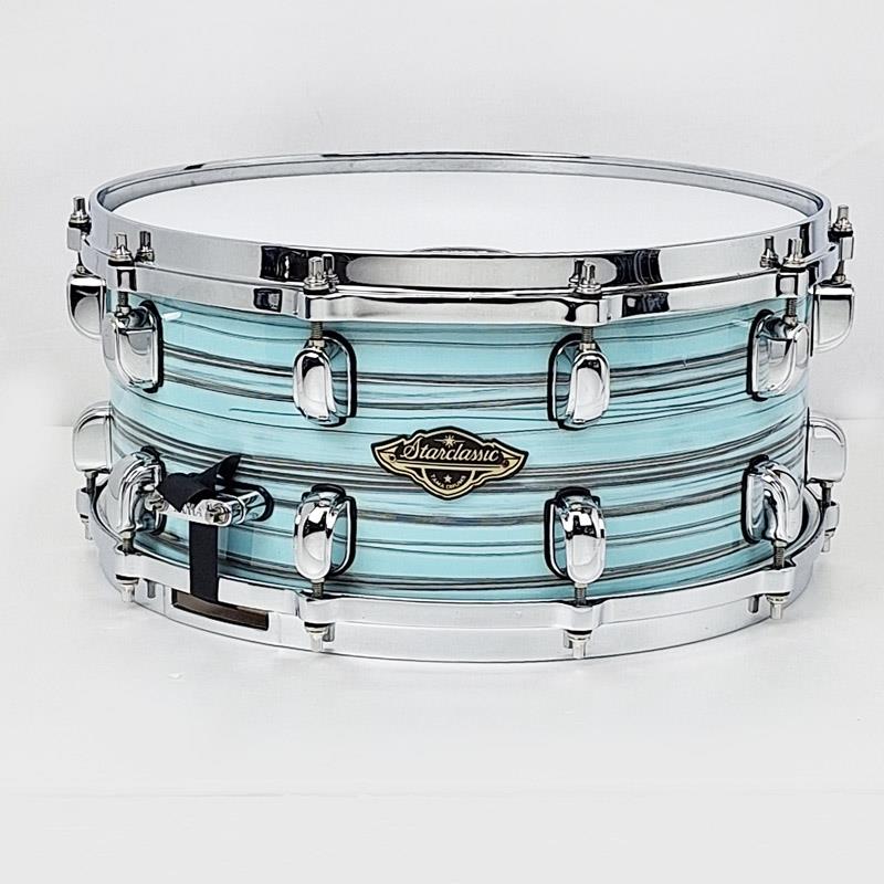 Starclassic Walnut/Birch Snare Drum 14×6.5 - Lacquer Arctic Blue Oyster [WBSS65-...