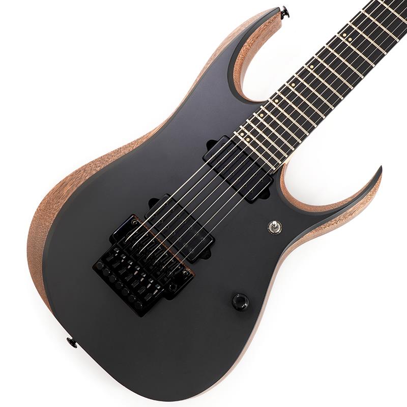 ■商品紹介RGD Prestige 2026 7 String New Model !!リッチライト・トップ/26.5スケール/リバースド・ヘッド/7弦/トレモロ・モデル◆26.5インチ・スケール/ 7弦仕様ダウンチューニングでの使用を念頭に、26.5スケール仕様を採用。適度なテンション感を得られ、ストレスなくパフォーマンスを発揮できます。◆5pcのメイプル材と硬質なウェンジ材とで構成したWizardシェイプの7弦ネックIbanez ならではの薄い握りを特徴とし、ストレスを感じさせにくい軽妙な握り心地と弾き心地が多くの多弦ギタリストから支持され続けています。◆リッチライト材トップ/ アフリカン・マホガニー材ボディ紙材とフェノール樹脂とを板状に成形して作られる、リッチライト材をトップに使用。形状の変化が少なく、その見た目と質感はエボニーに似ており、近年注目されているサスティナブルな材料です。ボディ材には、豊かな中低音域特性を持つアフリカン・マホガニー材を使用。◆ローズウッド材 指板バランスの取れたサウンド・キャラクターで、暖かみのあるトーンが特長です。◆DiMarzio Fusion Edge 7弦ピックアップシングルコイルと見紛うほどの豊かな高音域特性にして適度なアウトプット・パワー、モダンかつプログレッシブなメタル向きのトーンが特徴のピックアップです。◆ロー・プロファイル設計を極めたオリジナル・トレモロ、Lo-Pro Edge 7 トレモロ・ブリッジユニットを極力低く又ファイン・チューナーを後方に配置し設計することで、演奏時に手が当たりチューニングが狂う可能性を抑えています。◆Luminlay 指板ポジション・マーク & サイド・ポジション・マーク暗転したステージで役立つ高性能蓄光素材として世界中で支持を得ています。◆高精度でスムースなGotoh製ペグ※画像はサンプルです。製品の特性上、杢目、色合いは個体ごとに異なります。■仕様詳細SpecsNeck type Wizard-7 5pc Maple/Wenge neck w/KTS TITANIUM rodsBody Richlite top/African Mahogany bodyFretboard Rosewood fretboard w/Off-set Luminlay dot & Luminlay side dots inlayFret Jumbo frets w/Prestige fret edge treatmentMachine head Gotoh machine headsBridge Lo-Pro Edge 7 tremolo bridgeNeck pickup DiMarzio Fusion Edge 7 (H) neck pickupBridge pickup DiMarzio Fusion Edge 7 (H) bridge pickupControls， Pickup selector 1 Volume， 3-way toggle switchHardware color BlackStrings .010/.013/.017/.026/.036/.046/.059 (D'Addario EXL110-7)Tuning 1D，2A，3F，4C，5G，6D，7ANeck DimensionsScale 673mm/26.5Width at Nut 48mmWidth at Last Fret 68mmThickness at 1st 19mmThickness at 12th 21mmRadius 430mmRハードケース付属検索キーワード：イケベカテゴリ_エレキギター_STタイプ_Ibanez_新品 SW_Ibanez_新品 JAN:4549763375568 登録日:2026/05/22 エレキギター アイバニーズ イバニーズ