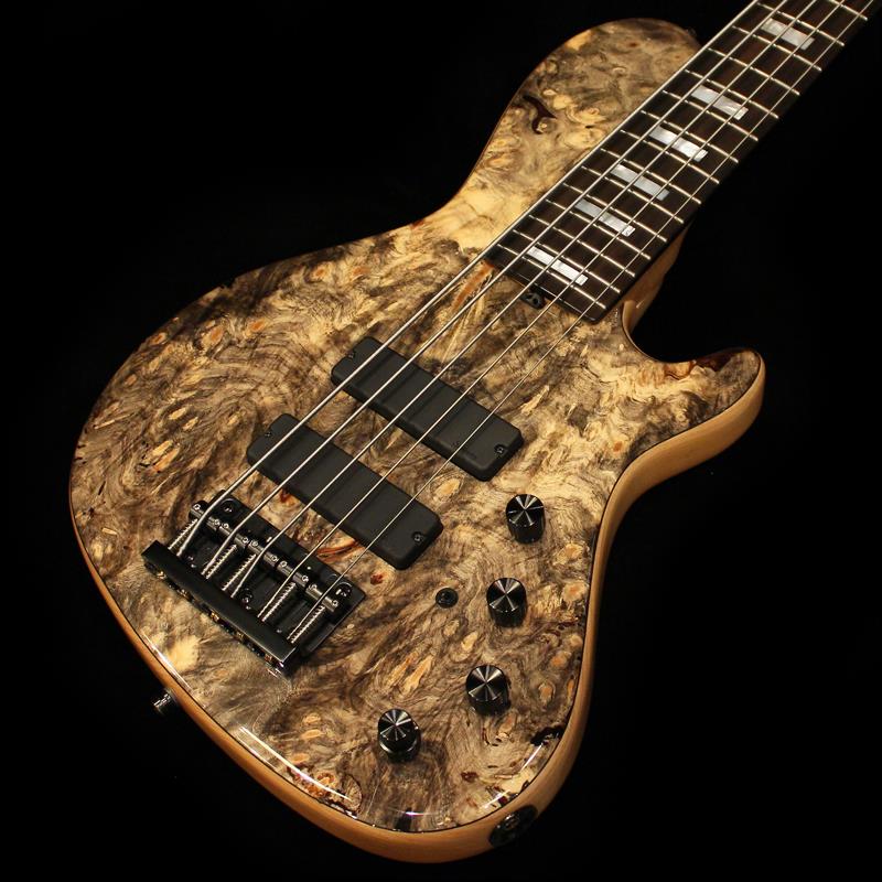 USED 中古 CustomShop 24-Fret Single Cut Bass 5-String (California Buckeye Bur...