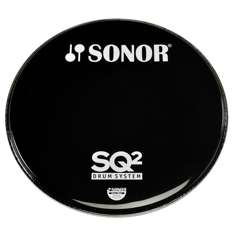 SN-BP18B/L-SQ2 [18インチ・バスドラム用ヘッド / ブラック / SQ2ロゴ] SONOR (新品)