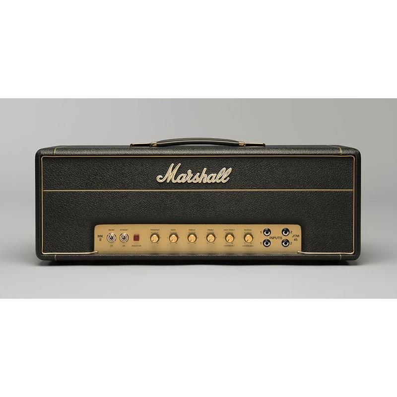 ■商品紹介【在庫限りの展示処分特価！】この機会をお見逃しなく！！マーシャルの初期モデルJTM45の復刻版！！希少入荷！マーシャルの元祖とも言うべきJTM45のブロック・ロゴからプラスティック・スクリプト・ロゴになった65〜66年モデルを再現。Fender 57年以降のミドル・コントロールを持ち、整流管を1本使用したBassman 5F6-Aを基本としながら、マーシャル独特のブリティッシュ・トーンを注ぎ込んだ傑作的アンプです！マーシャルの中では数少ない整流管使用モデルで、深み、暖かさを持ち、クリーミーにドライブするクランチ・サウンドは、まさに60s、70sの名演を作り上げてきた元祖マーシャル・サウンドです！■仕様詳細・30W(4、8、16Ω）・ECC83x3、5881x2、GZ34x1・重量14.6kg検索キーワード：イケベカテゴリ_ギターアンプ・ベースアンプ_ギターアンプ_ヘッド_チューブ_Marshall_Vintage Reissues_アウトレット SW_Marshall_アウトレット JAN:5030463128008 登録日:2025/10/24 ギターアンプ マーシャル