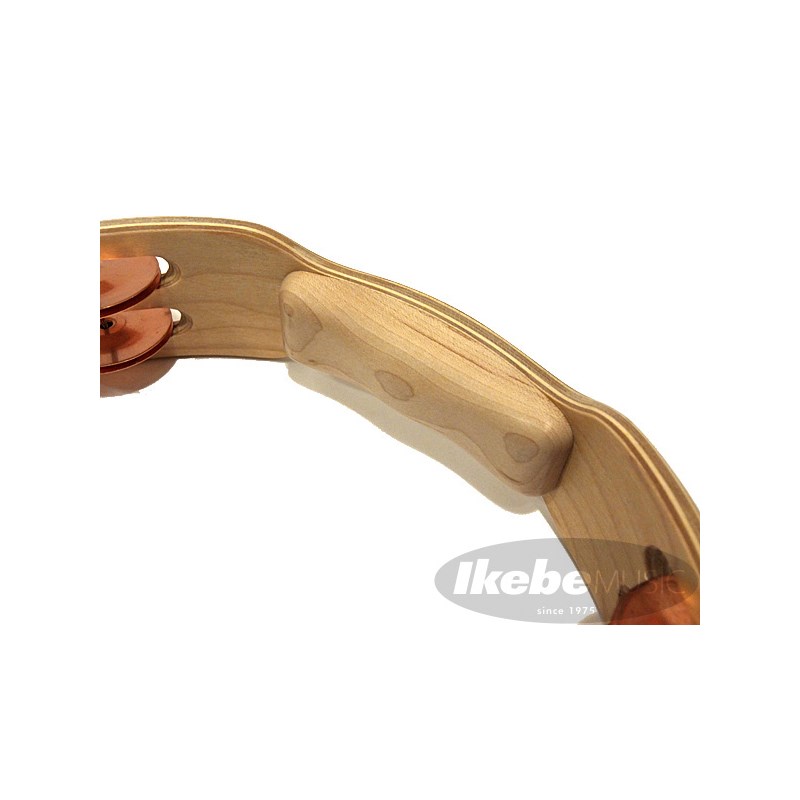 イケベ楽器楽天ショップの382-C [10 Wood Tambourine Double Row with Copper Jingles] LP (新品)｜アングル2