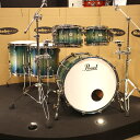 Masters Maple Gum 5pc Drum Set - Scuba Blue Over Black Limba w/Nickel Hardware【フ...
