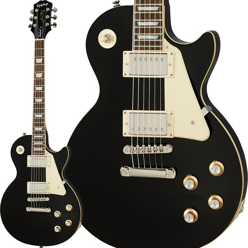 ■商品紹介Epiphone Inspired By Gibson Collectionレスポール・スタンダード'60sは、1960年代のレスポールを再現したエピフォンのニューコレクションモデルです。'60sプロファイルのSlim Taperシェイプのマホガニーネックがセットされたメイプルトップのマホガニーボディには、60スタイルの配線とCTSエレクトロニクスを備えたProBuckerハムバッカーを搭載しております。※画像はサンプルです。製品の特性上、杢目、色合いは一本一本異なります。■仕様詳細BodyShape: Les PaulBody Material: MahoganyBinding: CreamNeckNeck: MahoganyProfile: Slim Taper 60s CNut width: 1.693 / 43mmFingerboard: Indian LaurelScale length: 24.75 / 628.65mmNumber of frets: 22Nut: Graph TechInlay: Pearloid TrapezoidHardwareBridge: LockTone ABR Tune-o-maticTailpiece: StopbarKnobs: Gold insert knobs with nickel plated dial pointersTuners: Grover Rotomatic 18:1Plating: NickelElectronicsNeck pickup: ProBucker-2Bridge pickup: ProBucker-3Controls: 2- Volume， 2- Tone CTS electronicsソフトケース付き検索キーワード：イケベカテゴリ_エレキギター_レスポールタイプ_Epiphone_レスポール_新品 SW_Epiphone_新品 JAN:4580568413208 登録日:2021/04/14 エレキギター エピフォン レスポール