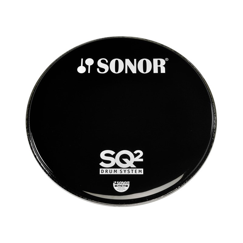 SN-BP20B/L-SQ2 [20インチ・バスドラム用ヘッド / ブラック / SQ2ロゴ] SONOR (新品)