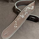 雪桜刺繍レザーストラップ BK Grande uomo (新品)