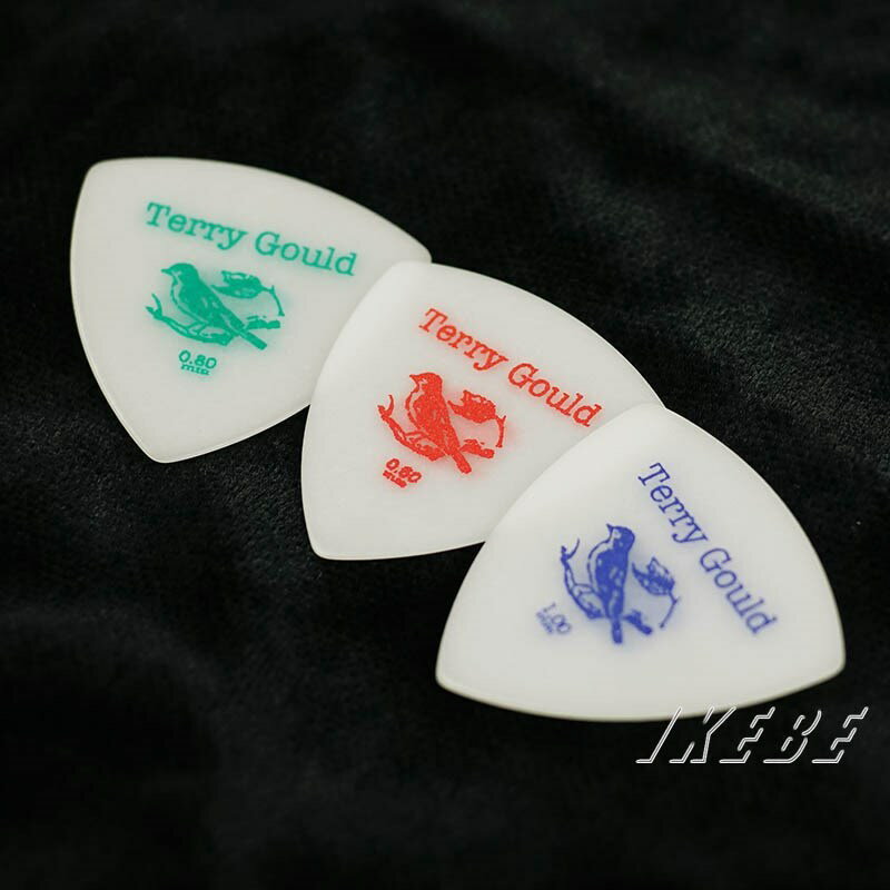 Terry Gould Sand Grip GUITAR PICK (WHITE/オニギリ型) [1.00mm] PICK BOY (新品)