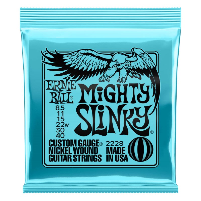 Mighty Slinky Nickel Wound Electric Guitar Strings 8.5-40 #2228 ERNIE BALL (新品)