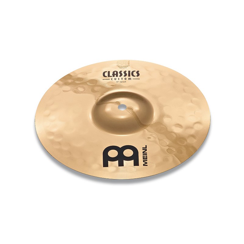 ■商品紹介【MEINL 「Classic Custom」 Splash】他のシンバルと比べて銀の含有量が多いB10ブロンズ合金を使用。コンピューター制御によるハイテクな製造工程、ブリリアントフィニッシュによるモダンなルックスと、優れた音質が特徴。ロックやヘヴィメタル色は強いものの、ポップス等のジャンルでも十分ご使用いただけるモデルです。・B10ブロンズ合金製・コンピュータ制御によるハイテクな製造工程・優れた音質とモダンなルックスSplash 8 inch※画像は10インチのモデルとなっております。検索キーワード：イケベカテゴリ_ドラム_シンバル_スプラッシュ_MEINL_Classics Custom_新品 SW_MEINL_新品 JAN:0840553010114 登録日:2013/10/13 シンバル マイネル クラシック