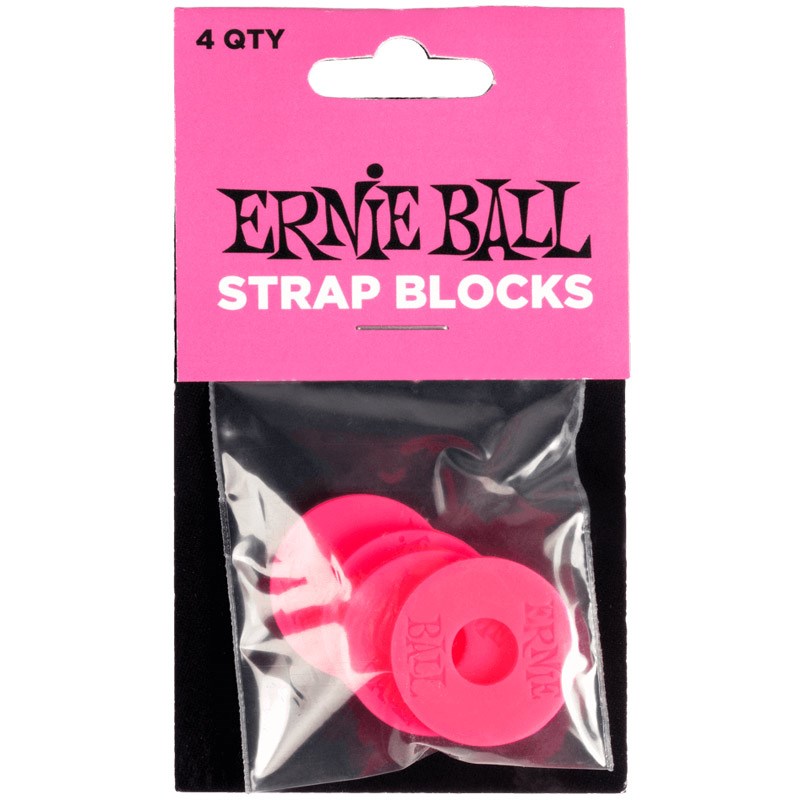 ■商品紹介ERNIE BALL STRAP BLOCKS (4枚入り)Ernie Ballのロゴ入りラバー・ストラップ・ブロックを使用すると、楽器本体とストラップをしっかりと固定できます。多くのストラップ・ピンの種類に適応するので、ギターをカスタマイズすることなく、頑丈にフィットします。柔軟で耐久性のあるゴム製で、お手持ちのストラップ・ピンをくぐらせて、ストラップを確実に固定できます。■4枚入り※パッケージデザインは予告なく変更となる場合がございます。予めご了承下さい。検索キーワード：イケベカテゴリ_楽器アクセサリ_ギター・ベース用パーツ_その他パーツ_ERNIE BALL_新品 SW_ERNIE BALL_新品 JAN:0749699115908 登録日:2023/01/23 アーニーボール アニーボール