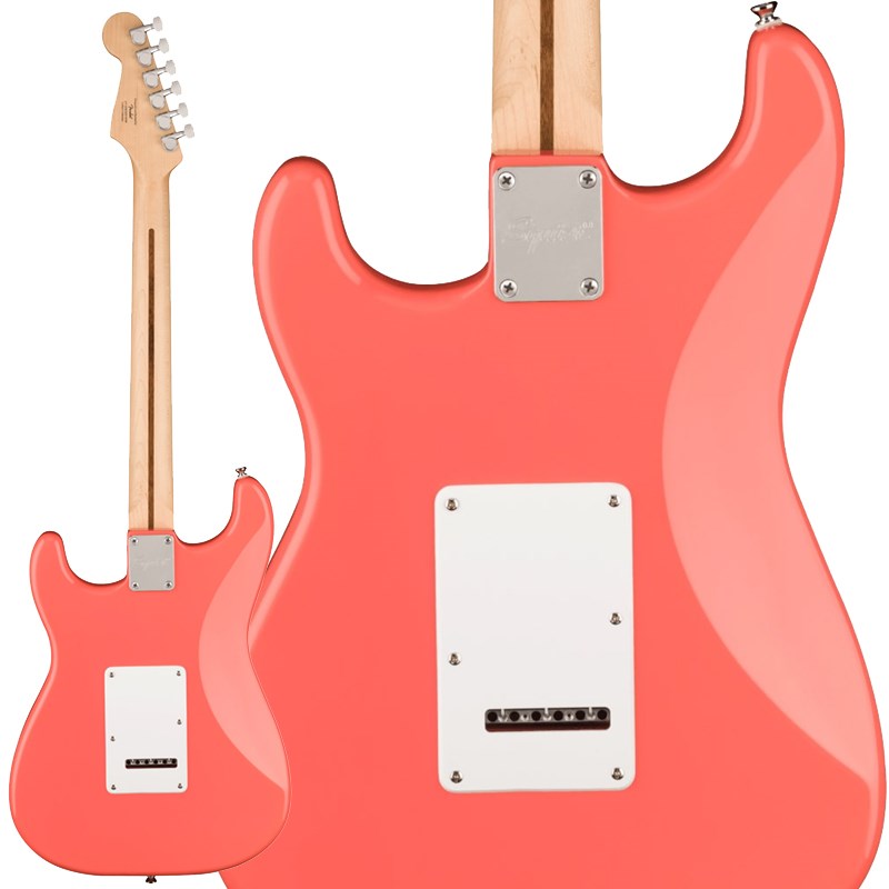 翌日配達 Squier Sonic Stratocaster HSS (Tahitian Coral/Maple Fingerboard) Squ...