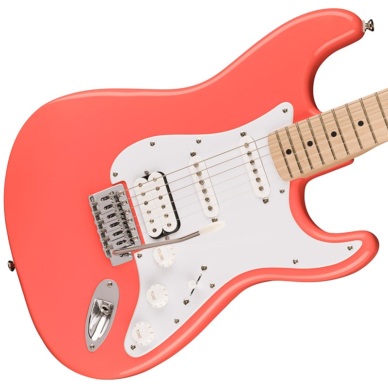 翌日配達 Squier Sonic Stratocaster HSS (Tahitian Coral/Maple Fingerboard) Squ...