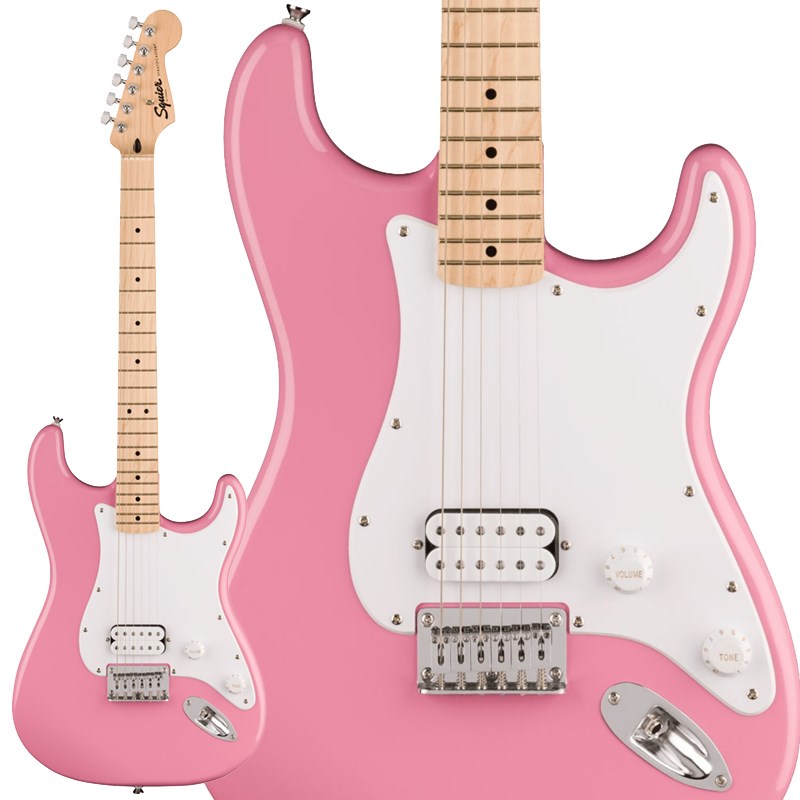 あす楽 Squier Sonic Stratocaster HT H (Flash Pink/Maple Fingerboard) Squier by Fender (新品)