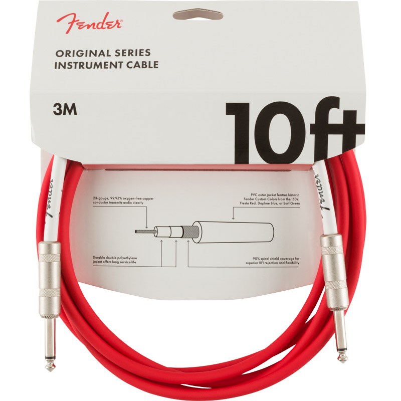 ORIGINAL SERIES CABLE 10feet (FIESTA RED)(#0990510010) Fender USA (新品)