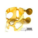 「S/GP」 ソプラノサックス ラバー用 リガチャー ハリソン 金メッキ ハリソン (新品)(2)