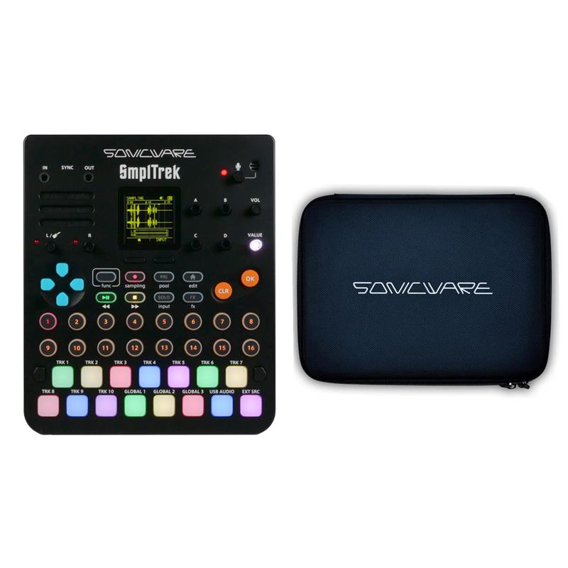 翌日配達 SmplTrek + 純正ケースセット (台数限定・特別セット価格) (軽量・QYライクな持ち運べるシーケンサー・サンプラー)ソニックウェア ポータブル・プロダクション・サンプラー SONICWARE (新品)