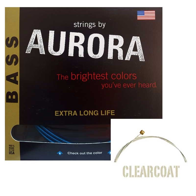 Aurora Premium Bass Strings (45-105) [CLEARCOAT] 【ロングライフ弦・お試し価格】 AURORA STRINGS (新品)