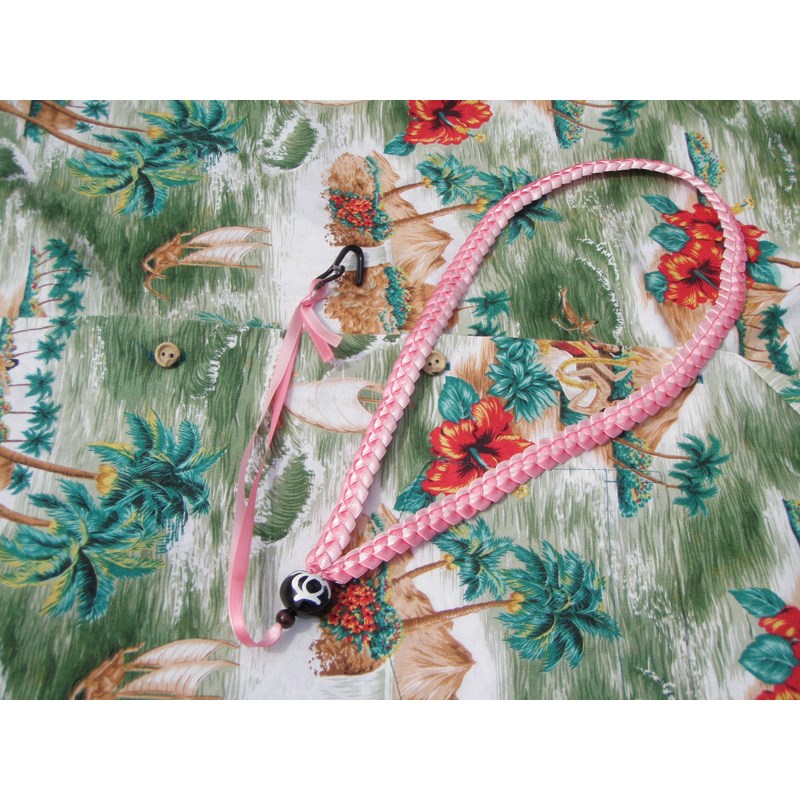 Hawaiian Ribbon Lei Ukulele Strap [DHRUS-6LPSP][6mm：ピンク] Daiking Corporation (新品)
