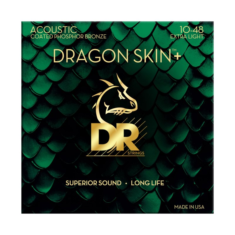 Flat Wound String - DRAGON SKIN Light 010-048 [Phosphor Bronze DAP-10] ディーアール DR (新品)