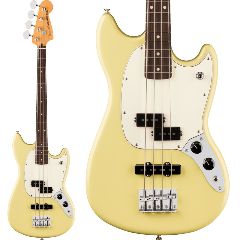 【入荷待ち、ご予約受付中】 Player II Mustang Bass PJ (Hialeah Yellow/Rosewood) Fender MEX (新品)