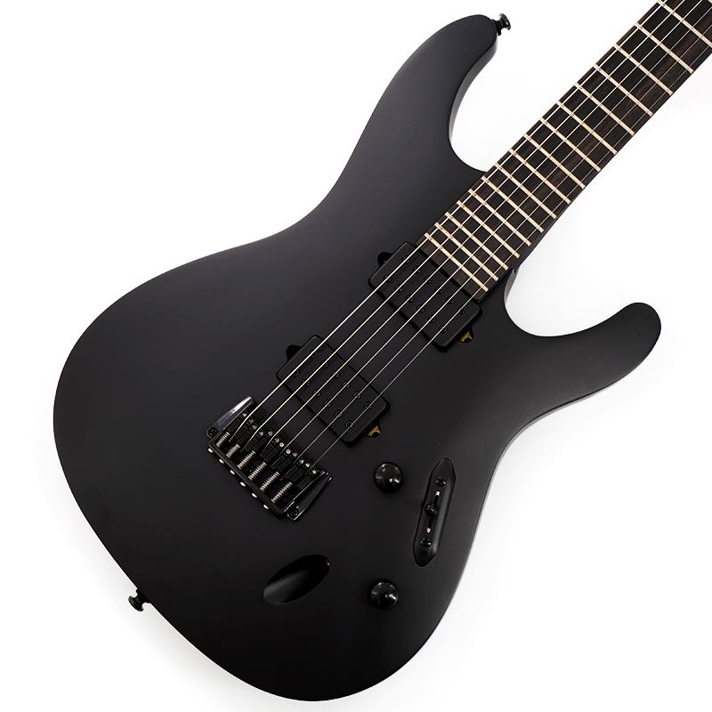 ■商品紹介IRON LABEL NEW GUITAR S!!全てを黒で統一し、引き締まった印象を与える IRON LABEL シリーズに S が登場 !!◆オクメ材 ボディマホガニー材に似た、ふくよかなあたたかみのあるロー・ミッド・サウンドが特長のオクメ材を採用。◆5pc メイプル材&ウォルナット材 ネック / Wizard III シェイプ3ピースのメイプル材と2ピースのウォルナット材をラミネートした5pc構造で、剛性を高めています。薄い握り心地と握り易さを追求し、抜群のプレイアビリティを約束するWizard IIIネック・シェイプを採用。◆素早い音の立ち上がりと豊かなサステインが特長の、エボニー材 指板黒の統一感を演出するため、あえて指板ポジションマークを入れず、2mm径の蓄光材サイド・ドット・ポジションマークのみを入れています。◆DiMarzio D Activator w/ブラックカバード・ブラックポールピース・ハムバッカー・ピックアップパッシブピックアップでありながらも高出力で、音像がぼやけることのない引き締まった低音サウンドと、輪郭あるクリアな高音サウンドが特長です。歪んだサウンドでも全体の音がこもらず、タイトなサウンドを楽しめます。また、ピッキングニュアンスも的確に反映され、表現も自在に操れます。◆HHピックアップ・レイアウトながら、フロント・パラレル配線や、フロント・タップ＋リア・タップサウンドも出せる、5-Wayスイッチング・システム◆Gibraltar Standard III フィックスド・ブリッジストレスフリーなピッキングが可能なロー・プロファイル設計で、イントネーション調整幅やサドルの高さ調整幅が広く、様々なセッティングに対応可能な、Ibanez製 オリジナル・フィックスド・ブリッジです。◆Gotoh MG-T ロッキング・マシンヘッド弦交換の利便性を追求し、チューニング・スタビリティに定評のあるGotoh製MG-T ロッキング・マシンヘッドを採用。指でダイヤルを回すことにより、ポスト穴に通した弦を簡単にロックできる構造です。※画像はサンプルです。製品の特性上、杢目、色合いは個体ごとに異なります。■仕様詳細SpecsNeck type Wizard III 5pc Maple/Walnut neckBody Okoume bodyFretboard Ebony fretboard w/Luminescent side dot inlayFret Jumbo fretsBridge Gibraltar Standard III bridgeMachine head Gotoh MG-T locking machine headsNeck pickup DiMarzio D Activator (H) neck pickupBridge pickup DiMarzio D Activator (H) bridge pickupControls， Pickup selector 1 Volume， 1 Tone， 5-way lever switchHardware color BlackString gauge .010/.013/.017/.026/.036/.046 (D'Addario EXL110)Neck DimensionsScale 648mm / 25.5Width at Nut 43mmWidth at Last Fret 58mmThickness at 1st 19mmThickness at 12th 21mmRadius 400mmRソフトケース付属(IGB101)検索キーワード：イケベカテゴリ_エレキギター_STタイプ_Ibanez_新品 SW_Ibanez_新品 JAN:4549763376909 登録日:2026/07/17 エレキギター アイバニーズ イバニーズ