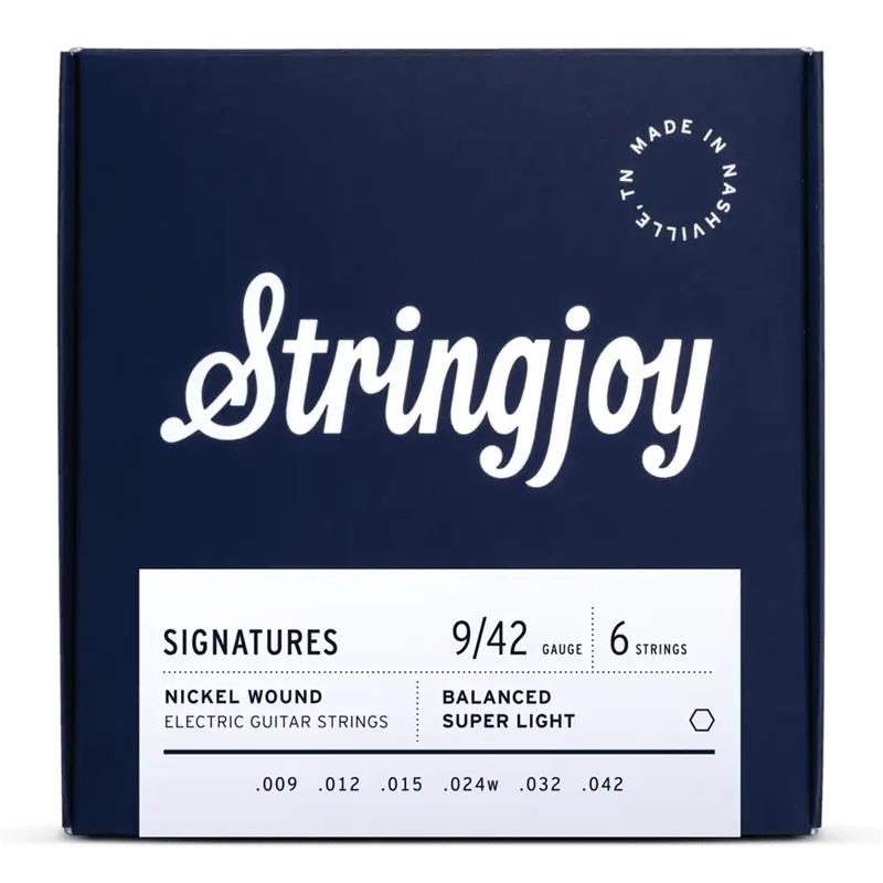 Electric Guitar Strings - Balanced Super Light Gauge Signatures [SJ-BAL9/09-42] Stringjoy (新品)