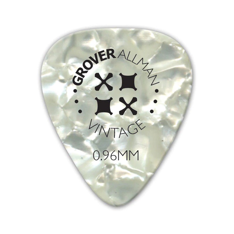 Vintage Celluloid Pro Picks 0.96mm [White] Grover Allman (新品)