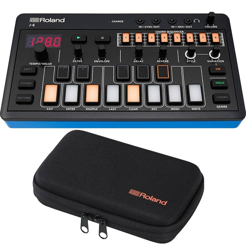 ■商品紹介★AIRA Compactシリーズと専用キャリングケース「CB-RAC」とのお買い得なセット！セット内容・AIRA Compact J-6・CB-RAC★CB-RAC AIRA Compact用キャリング・ケースCB-RACはRoland AIRA Compact専用に設計されたキャリング・ケースです。軽くて丈夫なEVAシェルと耐久性あるポリエステルを採用。コンパクトサイズで、お持ちのAIRA Compactを安心して持ち運ぶことが可能です。内部にはメッシュポケットを装備しており、付属のUSBケーブルなどを収納できます。Standard FeaturesAIRA Compact用キャリング・ケース丈夫なEVAシェルを採用したデザイン耐久性あるポリエステル素材とジッパー内部メッシュポケット主な仕様対応機種E-4、J-6、T-8、S-1、P-6主な素材ポリエステルEVA外形寸法 / 質量外形寸法（突起物を除く）215（幅） x 135（奥行き） x 55 mm（高さ）質量0.15 kg*製品の仕様及びデザインは改良のため予告なく変更することがあります。------------------------------------------------★クリエイティブなコード・シーケンサーとJUNO-60 サウンドを備えた音楽ガジェットJ-6 は、コード理論不要でコード・サウンドを組み立てて、あなたの思いついたアイデアをカタチにできるコード・シンセサイザーです。強力なコード・シーケンサーとJUNO-60 のサウンドを組み合せて、無限にインスピレーションを掻き立てます。◎Rolandサウンドと機能を備えたポータブルなコード・シーケンサー◎クラシックからモダンなジャンルまで、幅広い音楽ジャンルを網羅する100種類のChord Set◎アルペジオやリズムのパターンが異なる9 Style x 12 Variationを搭載。コード・サウンドを様々に変化させることが可能◎コード・シーケンサーには、最大64ステップまで入力可能な64のユーザーパターンを搭載◎4ボイスの本格的なサウンドと振舞いを備えたJUNO-60シンセ・エンジンをACB（Analog Circuit Behavior）により実現◎JUNO-60直系の64種類のプリセット音色を搭載◎Filter、Envelopeのコントロールを搭載し、リアルタイムに音のエディットが可能◎高品位でカスタマイズ可能なDelay、Reverbを搭載◎AUDIO MIX、MIDI、SYNCのIN/OUTに加え、AIRA LINKにも対応し、様々な機器との接続が可能◎USB-CによるAUDIO / MIDIインターフェース機能を搭載し、ドライバーのインストール必要なくDAWとの連携を実現◎電源にリチウムイオン電池を採用し、1回の充電で最大4.5時間の動作が可能◎高品質のラバーパッドを搭載した、気軽に持ち運べるボディ◎オプションのBOSS TRS MIDIケーブルを使用して、他のAIRA CompactやMIDIデバイスと接続が可能検索キーワード：イケベカテゴリ_シンセサイザー・電子楽器_シンセサイザー_アナログ系シンセ_Roland_新品 SW_Roland_新品 JAN:4957054518820 登録日:2026/01/28 シンセサイザー シンセ Synth ローランド ろーらんど