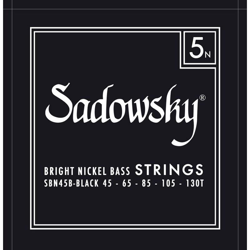 ELECTRIC BASS STRINGS Bright Nickel 5ST(45-130T) SBN45B/Black Sadowsky (アウトレット 新品特価)