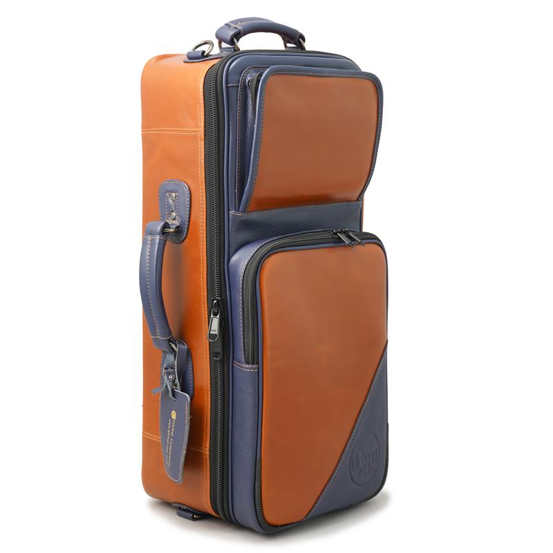 ガードバッグス / エリート シリーズ 4-ECLV-NB トランペット用 ダブル ケース / ブラウン ベジタブルタンニング レザー・ネイビー レザー トリム GARD BAGS (新品)