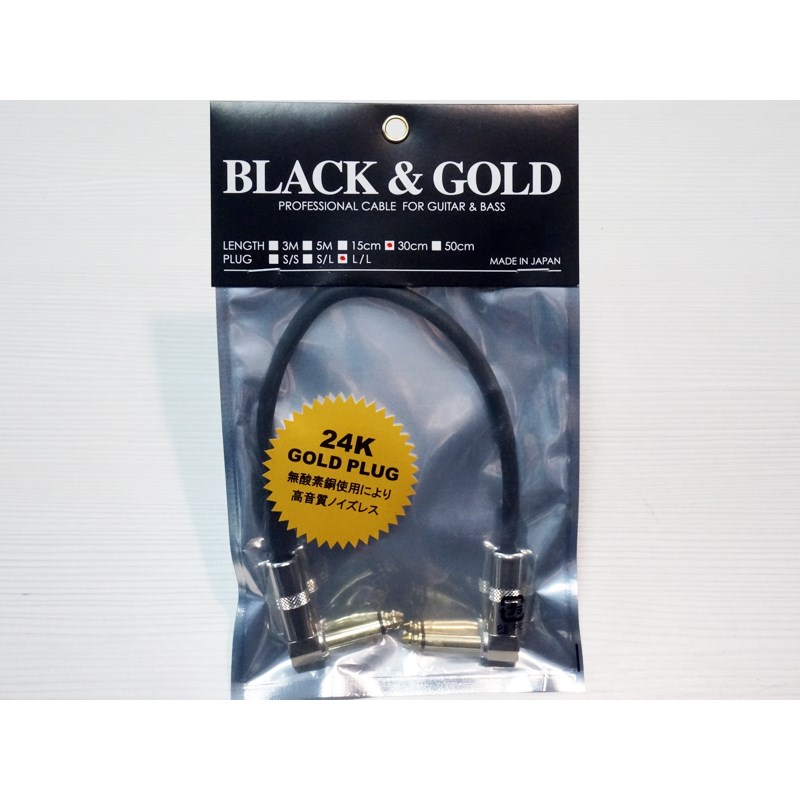 Cable 30cm L/L BLACK&GOLD (新品)