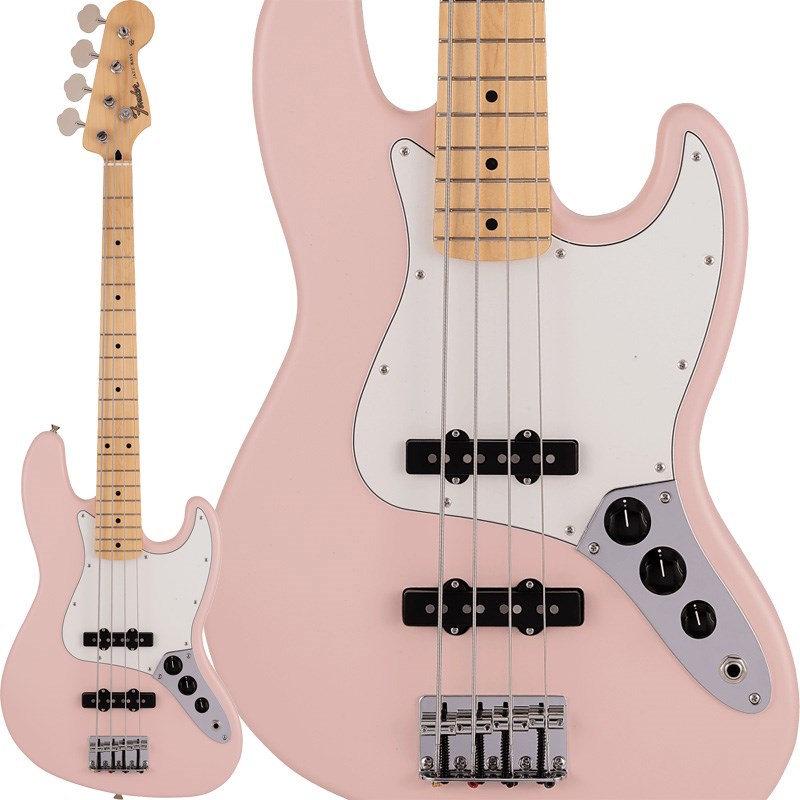 ■商品紹介Made in Japan Junior Collection Jazz Bassは従来のFenderのルックスを纏いながら30インチスケール指板を採用した、これから楽器を始めるエントリープレイヤーや若年層への新しい選択肢の一つとなるベースです。30インチスケール指板がコードを押さえやすさと押弦時の指への負担を軽減し、約94%にスケールダウンしたコンパクトなボディと新しいボディキャビティ設計により軽量化を実現することで、より高い演奏性を提供します。搭載している新設計のJunior Collection Modified Single Coil Jazz Bassピックアップは、Jazz Bassならではの伸びやかでうねるようなトーンが得られます。ヴィンテージタイプのチューナーとヴィンテージスタイルの4サドルブリッジにより、チューニングの安定性を確保しています。※画像はサンプルです。製品の特性上、杢目・色合いは1本2本異なります。■仕様詳細Series: Made in Japan Junior CollectionBody Material: BasswoodBody Finish: Gloss Polyester， Satin PolyesterNeck: Maple， Modern CNeck Finish: Satin UrethaneFingerboard: Maple， 9.5 (241 mm)Frets: 19， Narrow TallPosition Inlays: Black DotNut (Material/Width): Bone， 1.5 (38.1 mm)Tuning Machines: Vintage-StyleScale Length: 30 (762 mm)Bridge: 4-Saddle Vintage-StylePickguard: 3-Ply EggshellPickups: Junior Collection Modified Single Coil Jazz Bass (Bridge)， (Middle)， Junior Collection Modified Single Coil Jazz Bass (Neck)Pickup Switching: NoneControls: Volume 1. (Middle Pickup)， Volume 2. (Bridge Pickup)， Master ToneControl Knobs: Black PlasticHardware Finish: Nickel/ChromeStrings: Nickel Plated Steel (.045-.105 Gauges)ソフトケース付属検索キーワード：イケベカテゴリ_ベース_エレキベース_JBタイプ_Fender Made in Japan_Others_新品 SW_Fender Made in Japan_新品 JAN:0717669547868 登録日:2022/03/12 エレキベース フェンダー ふぇんだー フェンダージャパン フェンジャパ フェンダーJ