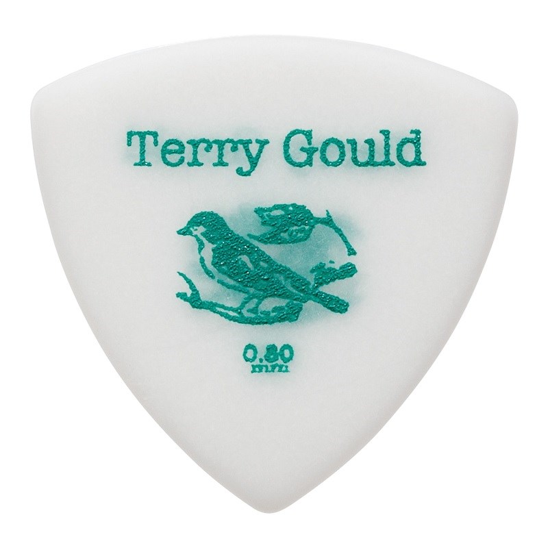 Terry Gould Sand Grip GUITAR PICK (WHITE/オニギリ型) [0.80mm] PICK BOY (新品)