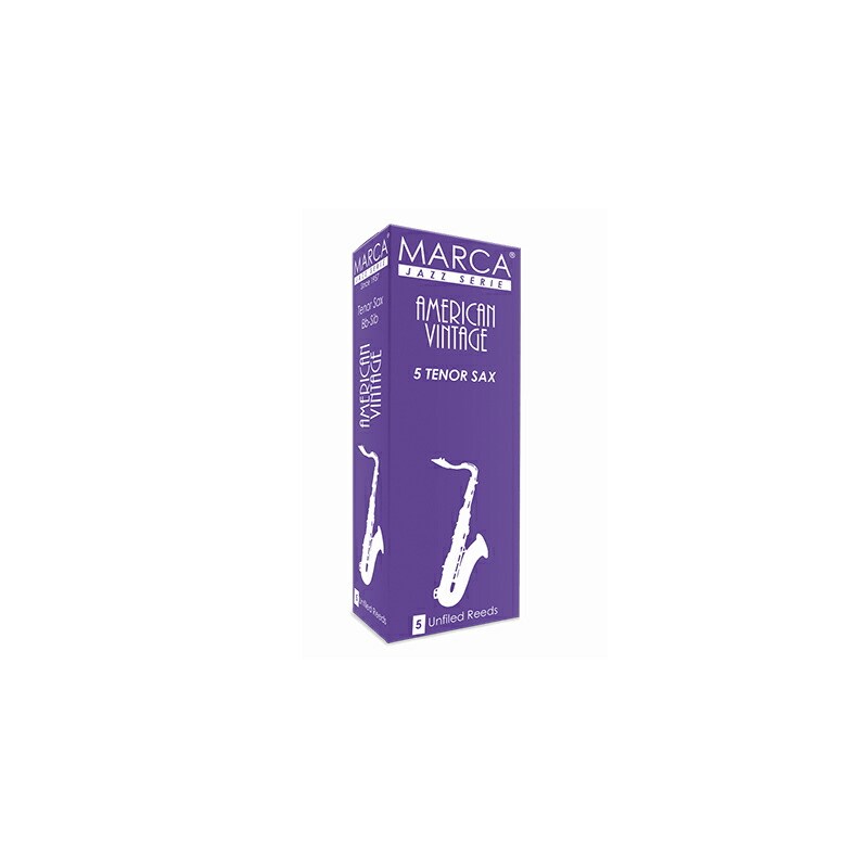 ■商品紹介// MARKA AMERICAN VINTAGE for Tenor Sax //ヴァンプ（斜めにカットされている部分）をやや厚めに取ることにより、パワフルで骨太なサウンドが得られます。「古き良きアメリカンサウンドを現代に蘇らせる」をコンセプトに設計されたリードです。アメリカンカット（アンファイルド）。5枚入り。検索キーワード：イケベカテゴリ_管楽器・吹奏楽器_サックス用アクセサリ_リード_MARCA_新品 SW_MARCA_新品 JAN:4514997106981 登録日:2024/05/01 リード マルカ