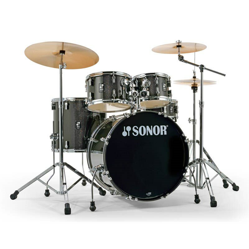 SN-AQXSG #BMS [AQX STAGE Set / Black Midnight Sparkle] 【シンバル&ハードウェア付属 / ドラムスローン別売】 SONOR (新品)