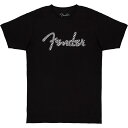 【創業50周年大決算SALE】 FENDER(R) SPAGHETTI WAVY CHECKER LOGO TEE BLACK (XL size)(#91924...