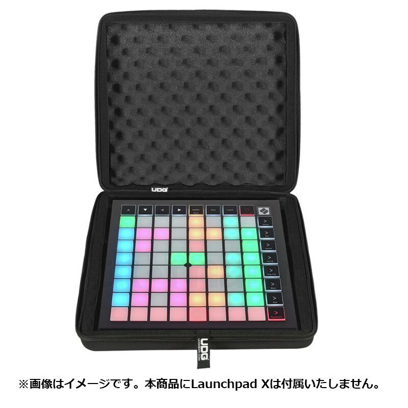 ■商品紹介UDG Creator Novation Launchpad X ハードケースNovation Launchpad Xオーナーに朗報です。UDGは過酷なツアーにも耐えうる、頑丈に設計された超軽量のEVAハードケースプロテクターを開発しました。UDG Creator Novation Launchpad Xハードケースは、防水性の高いナイロンの外装と超軽量EVA素材で構成されており、傷や液体から大切な機材を保護します。Novation Launchpad Xに専用設計されたこのケースは、可搬性にも長け、移動が多いミュージシャン、エンジニアやクリエイター、DJに特に適しています。対応機種：Novation Launchpad X仕様カラーブラック重量0.99 kg外寸30.2 x 30.2 x 4 cm素材デュラショックEVA保護ソフトフリース備考丈夫なキャリーハンドル、グリップしやすいジッパー対応機種Novation Launchpad X※店頭、または通信販売にて売却後、敏速な削除は心掛けておりますが、web上から削除をする際どうしてもタイムラグが発生してしまいます。万が一商品が売切れてしまう場合もございますので予めご了承ください。検索キーワード：イケベカテゴリ_DJ機器_DJ用ケース・バッグ_UDG_新品 SW_UDG_新品 JAN:8718969214254 登録日:2020/11/03 DJアクセサリ