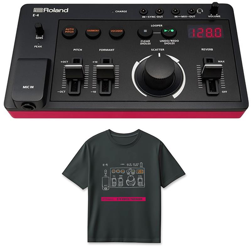 (Tシャツセット)E-4 VOICE TWEAKER(AIRA Compact) & E-4 T-Shirts DesignB XL (RT/E-4BXL) セット ローランド Roland (新品)