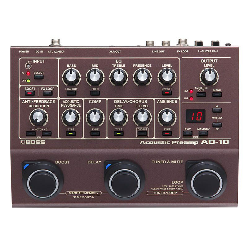 【即納可能】 AD-10 [Acoustic Preamp] BOSS (新品)