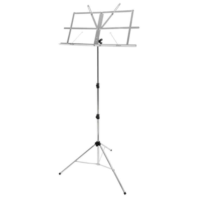 ■商品紹介【製品の特長】譜面台スチール製の軽量譜面台。コンパクトに折りたたみができ、付属のソフトケースで気軽に持ち運びいただけます。【製品の仕様】カラー:CR(クローム)高さ:87?156cm重量:約1.1kg折りたたみ時寸法:約48cm付属品:ソフトケース検索キーワード：イケベカテゴリ_その他楽器_その他楽器_キョーリツ_新品 SW_キョーリツ_新品 JAN:4534853528849 登録日:2025/08/25 KC Kyoritsu