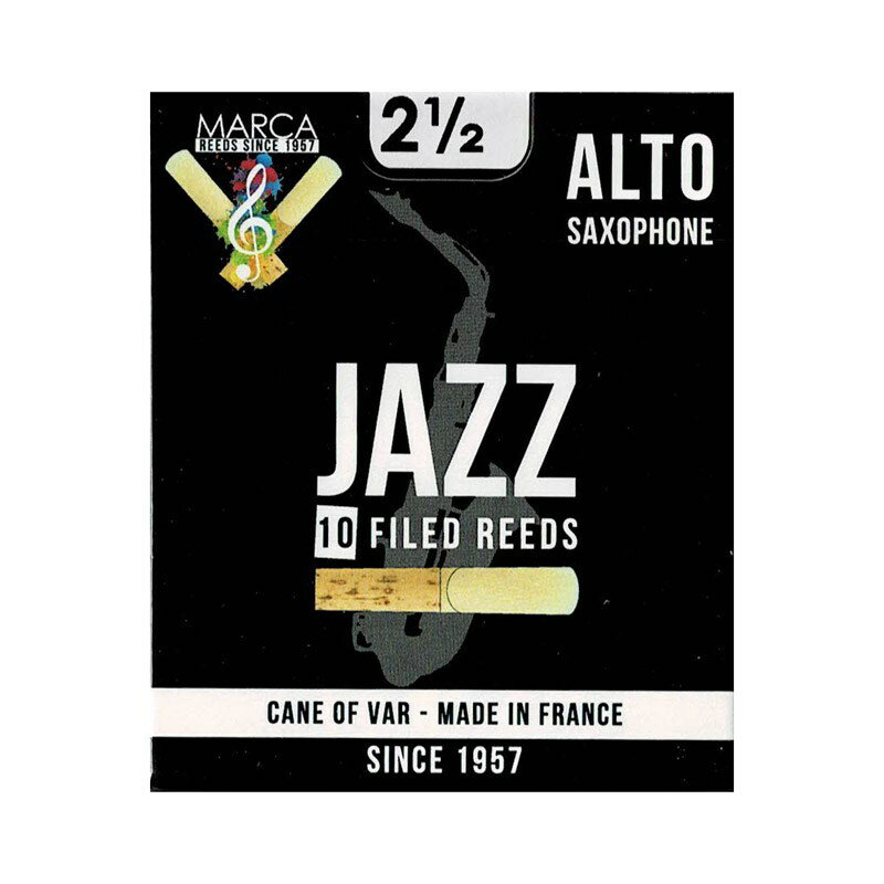 ■商品紹介// MARKA JAZZ for Alto Sax //マーカの中で一番柔らかいリードです。フレンチカットの程よいコシと明るい音色で、バランスの取れたサウンドが得られます。更に柔軟性が加わりニュアンスが出し易く、他のマーカのリード同様に高音域の鳴りが良いです！ジャズ・ポップスをされる方にお勧めです。フレンチカット。10枚入り。※5枚入りの旧パッケージから、10枚入パッケージへリニューアルしました。検索キーワード：イケベカテゴリ_管楽器・吹奏楽器_サックス用アクセサリ_リード_MARCA_新品 SW_MARCA_新品 登録日:2024/05/01 リード マルカ