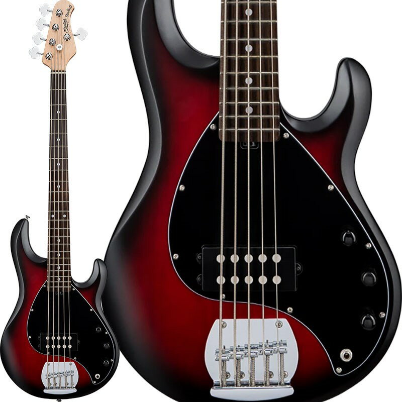 S.U.B. Series Ray5 (Ruby Red Brust Satin/Rosewood) Sterling by MUSICMAN (新品)