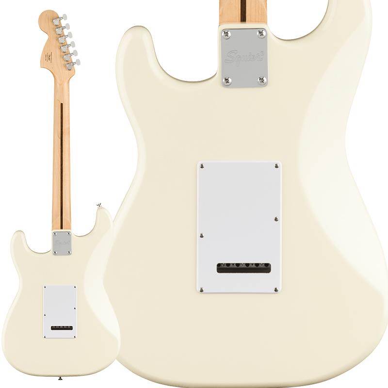 FSR Affinity Series Stratocaster White Pickguard (Olympic White / Laurel Fing...
